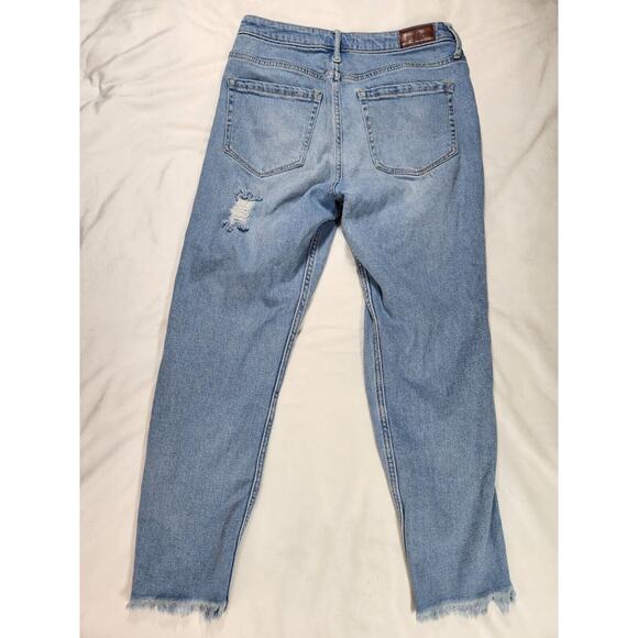 7R Hollister High Rise Slim Straight Vintage Stretch Light Wash Distressed Women - Picture 12 of 14